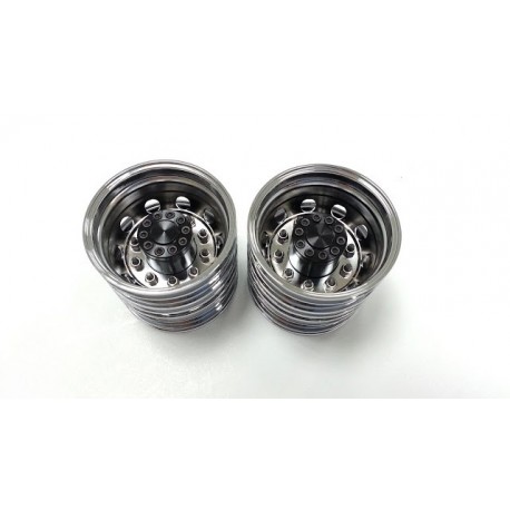 LH Truck Alum. Rear Wheels Chrome Mirror (pair)