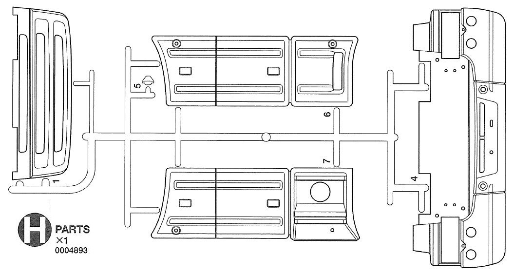 Tamiya R620 Rear Tamiya Scania Part H for R620 - Rigidrc Shop