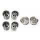 Rigidrc 6x2W Alum Chrome Wheels Set for Tamiya 1/14 Truck