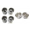 Rigidrc 6x2W Alum Chrome Wheels Set for Tamiya 1/14 Truck