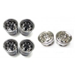 Rigidrc 6x2W LH Alum Chrome Wheels Set for Tamiya 1/14 Truck