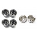 Rigidrc 6x4W LH Alum Chrome Wheels Set for Tamiya 1/14 Truck