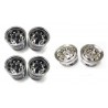 Rigidrc 6x2W LH Alum Chrome Wheels Set for Tamiya 1/14 Truck