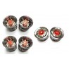 Rigidrc 6x2W LH Red Alum Chrome Wheels Set for Tamiya 1/14 Truck