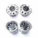 STT 4x2W Alum Wheels Set Black for Tamiya 1/14 Truck