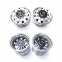 STT 4x2 Wide Alum Wheels Set Black for Tamiya 1/14 Truck