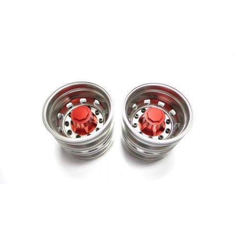 Alum. CNC Truck Alum. Rear Wheels Red (pair)