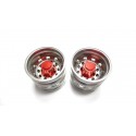 Alum. CNC Truck Alum. Rear Wheels Red (pair)