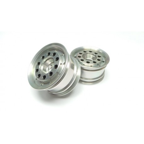 Semi Truck Alum. CNC Wide Front Wheels (pair) for 1/14 Tamiya Truck