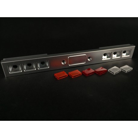 Alum. Rear Bumper 6 Light w/Len for 1/14 Tamiya King Hauler/Globe Liner