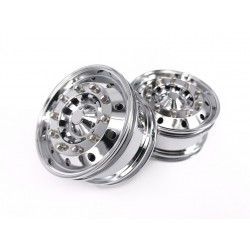 Reality Truck Alum. Wide Chrome Wheels w/chrome nut (pair)