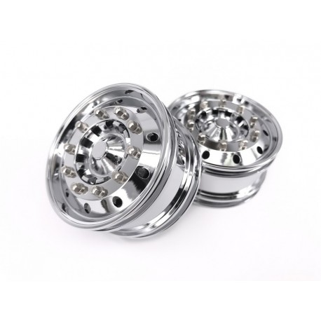 Reality Truck Alum. Wide Chrome Wheels w/chrome nut (pair)