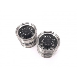Stainless Steel Rear Wheels for Tamiya 1/14 Truck