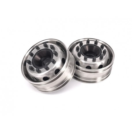 Stainless Steel Front Wheels for Tamiya 1/14 Truck