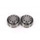 Stainless Steel Mercedes-Benz Front Wheels for Tamiya 1/14 Truck