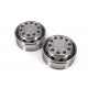 Stainless Steel Mercedes-Benz Front Wheels for Tamiya 1/14 Truck