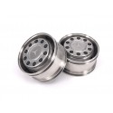 Stainless Steel Mercedes-Benz Front Wide Wheels for Tamiya 1/14 Truck