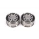 Stainless Steel Mercedes-Benz Front Wide Wheels for Tamiya 1/14 Truck