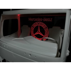 Interior LED Logo Board w/Floor Panel for 1/14 Tamiya Mercedes-Benz Actros 1851 / 3363