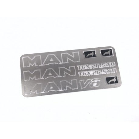 Metal logo set for Tamiya MAN