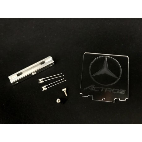 Interior Logo Board w/LED for Tamiya 1/14 Mercedes-Benz Blue