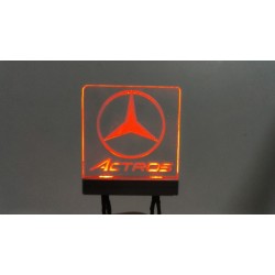 Interior Logo Board w/LED for Tamiya 1/14 Mercedes-Benz Red