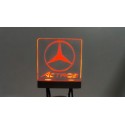 Interior Logo Board w/LED for Tamiya 1/14 Mercedes-Benz Red