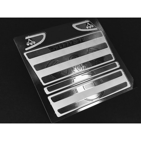 Stainless Steel Chrome V8 Grill Vent Trim for Tamiya 1/14 Scania R470/R620