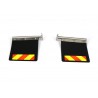 Stainless Steel Mud Flap Black For Tamiya 1/14 Grand Hauler / King Hauler / Knight Hauler / Ford Aeromax / GL / Freightliner