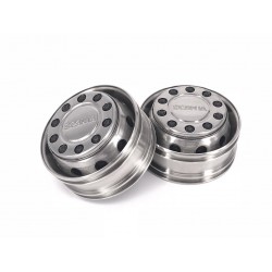Stainless Steel Scania Front Wheels for Tamiya 1/14 Truck