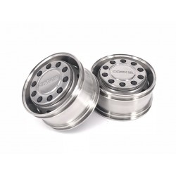 Stainless Steel Scania Front Wide Wheels for Tamiya 1/14 Truck