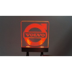 Interior Logo Board w/LED for Tamiya 1/14 Volvo Red