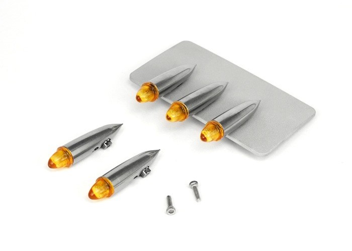 Reality Alum. CNC Roof Light Housing Set Ver.B for Tamiya 1/14 King