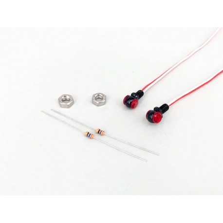 Red Boundary SMD Lights Set 3mm Screw (3V)