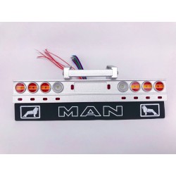 Reality Alum. CNC Danish Bumper Light Set V2 for Tamiya 1/14 MAN 18.540 / 26.540