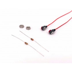 Red/Clear Boundary SMD Lights Set 3mm Screw (3V)