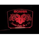 Interior Scania V8 Logo Board w/LED for Tamiya 1/14 Scania
