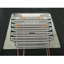 Stainless Steel Chrome V8 Grill Vent Trim w/Light for Scania Facelift M100 (3V)