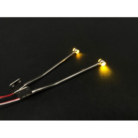 Stainless Steel DIY Bumper Guide Pole w/Orange SMD Light (3V)