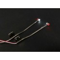 Stainless Steel DIY Bumper Guide Pole w/Red & White SMD Light (3V)