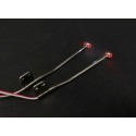 Stainless Steel DIY Bumper Guide Pole w/Red SMD Light (3V)