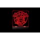 Interior Logo Board w/LED for Tamiya 1/14 Scania Vabis Red