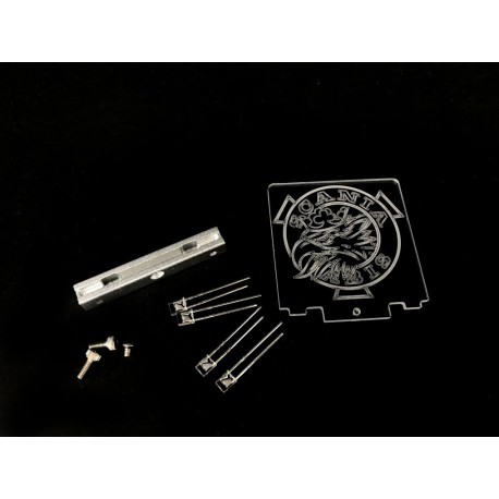 Interior Logo Board w/LED for Tamiya 1/14 Scania Vabis Blue