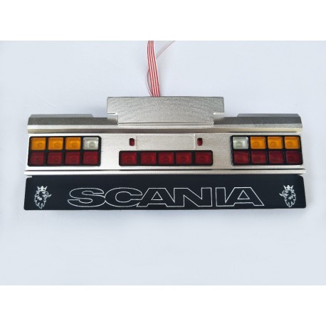 Reality Alum. CNC Danish Bumper Light Set Scania V.2 for Tamiya 1/14 Truck