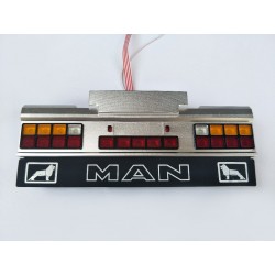 Reality Alum. CNC Danish Bumper Light Set MAN V.2 for Tamiya 1/14 Truck