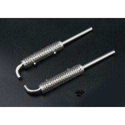 Stainless Steel Exhaust Pipe Set for Tamiya 1/14 Globe Liner