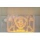 Interior Scania Logo Board w/LED 90x70mm for Tamiya 1/14 Scania Yellow