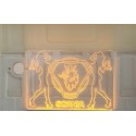 Interior Scania Logo Board w/LED 90x70mm for Tamiya 1/14 Scania Yellow