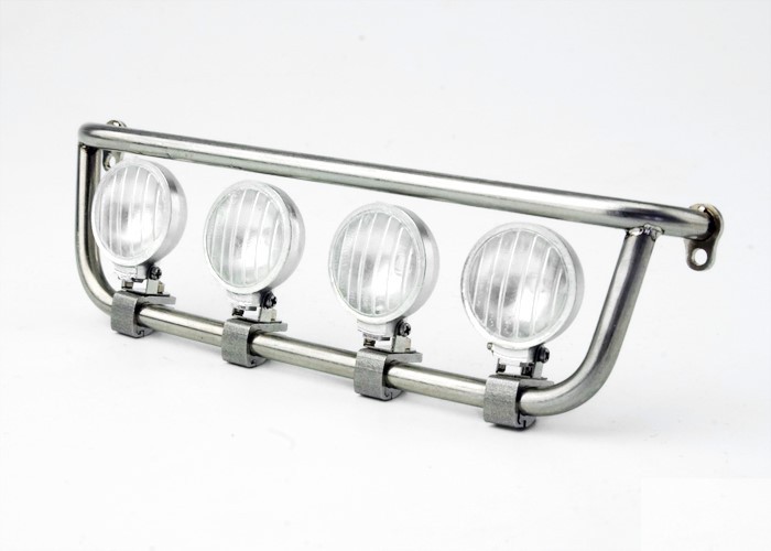 Stainless Steel Front Grill Light Bar Set for Tamiya 1/14 Scania R470