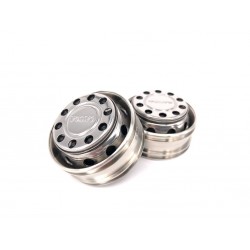 Stainless Steel Volvo Front Wheels for Tamiya 1/14 Truck